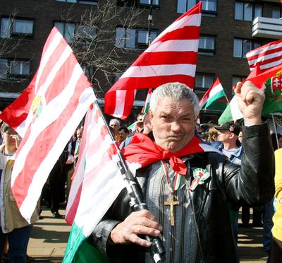 Ünnepi megemlékezés a Nemzeti Múzeumnál-stock-foto