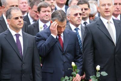 Megemlékezés a Batthyány örökmécsesnél-stock-foto