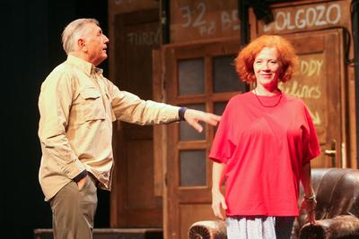 Jirí Menzel az Új Színházban próbál-stock-foto