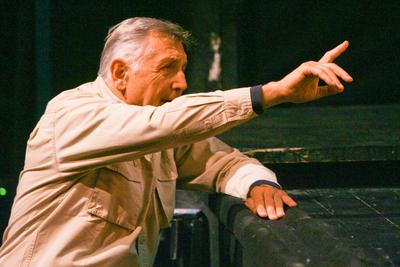 Jirí Menzel az Új Színházban próbál-stock-foto