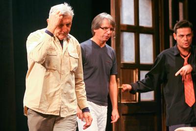 Jirí Menzel az Új Színházban próbál-stock-foto