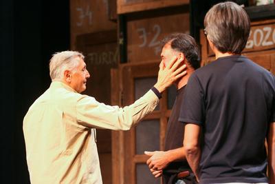 Jirí Menzel az Új Színházban próbál-stock-foto