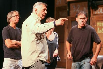 Jirí Menzel az Új Színházban próbál-stock-foto