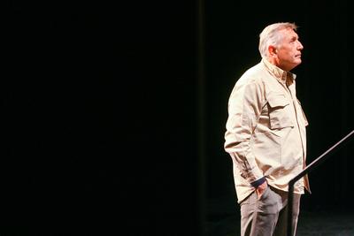 Jirí Menzel az Új Színházban próbál-stock-foto