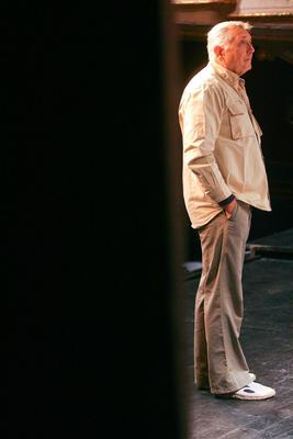 Jirí Menzel az Új Színházban próbál-stock-foto