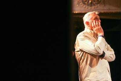 Jirí Menzel az Új Színházban próbál-stock-foto