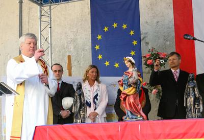 Demszky beindította a négyes metró fúrópajzsát-stock-foto