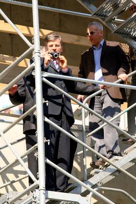 Demszky beindította a négyes metró fúrópajzsát-stock-foto