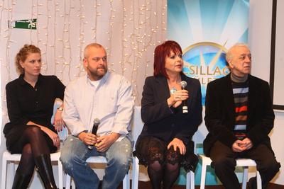 Csillag születik sajtótájékoztató-stock-foto