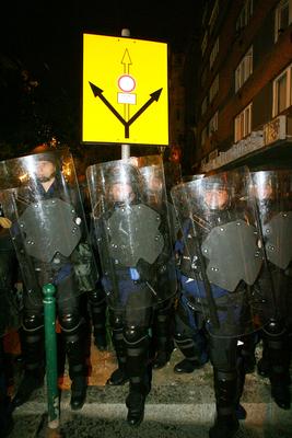 Molotovval ünnepelt a Magyar Önvédelmi Mozgalom-stock-foto