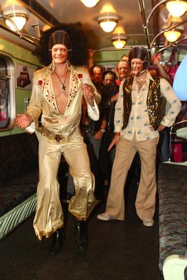 Nagy Ferók a metróban-stock-foto