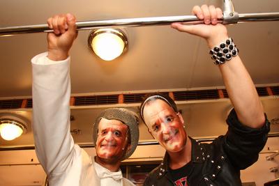 Nagy Ferók a metróban-stock-foto