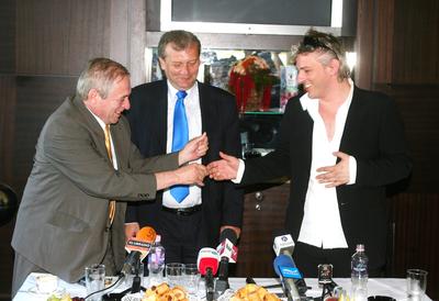 Átadás-átvétel a Nemzeti Színház élén-stock-foto