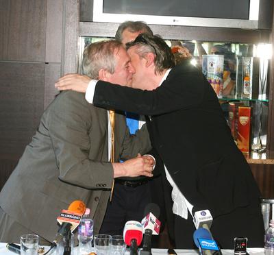 Átadás-átvétel a Nemzeti Színház élén-stock-foto