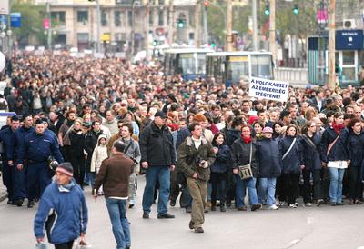 A holokausztra emlékeztek-stock-foto