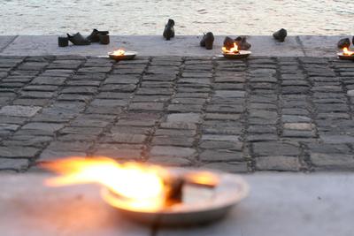 A holokausztra emlékeztek-stock-foto