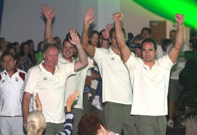 Olimpikonjainkat ünnepelték a SYMA csarnokban-stock-foto