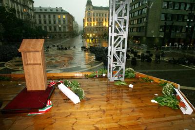 Vihar augusztus 20-án-stock-foto