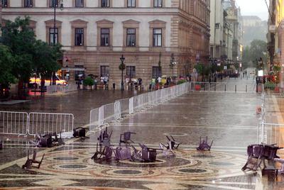 Vihar augusztus 20-án-stock-foto