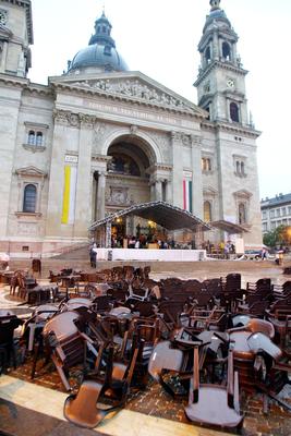 Vihar augusztus 20-án-stock-foto