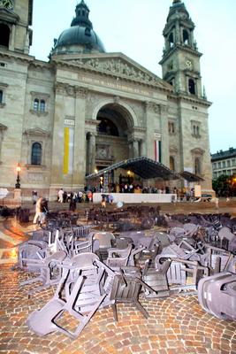 Vihar augusztus 20-án-stock-foto