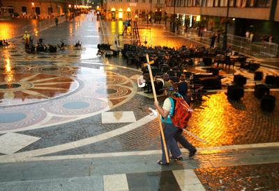 Vihar augusztus 20-án-stock-foto