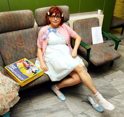 Forgatják a Kire ütött ez a gyerek? című tévéfilmet-stock-foto