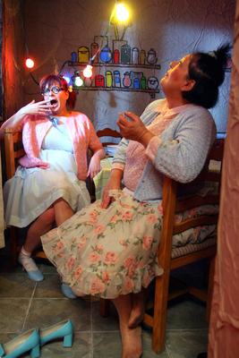 Forgatják a Kire ütött ez a gyerek? című tévéfilmet-stock-foto