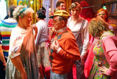 Forgatják a Kire ütött ez a gyerek? című tévéfilmet-stock-foto