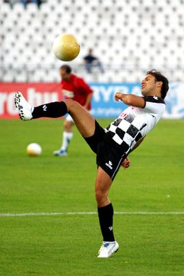 A pilóták nyerték a jótékonysági labdarúgó-mérkőzést-stock-foto