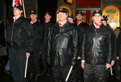 Magyar Gárda demonstrációja-stock-foto