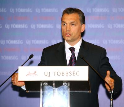 Orbán Viktor évértékelője a Millenárison-stock-foto