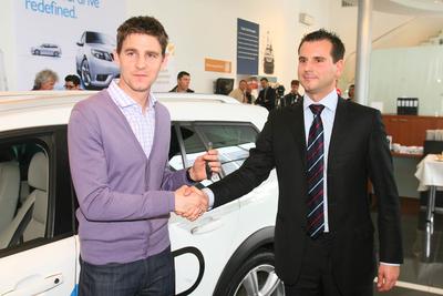 Gera új autót kapott-stock-foto