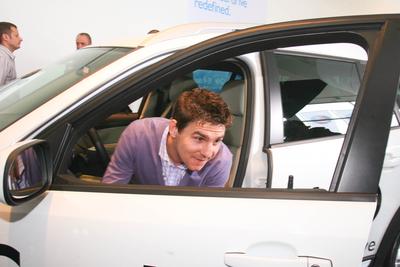 Gera új autót kapott-stock-foto