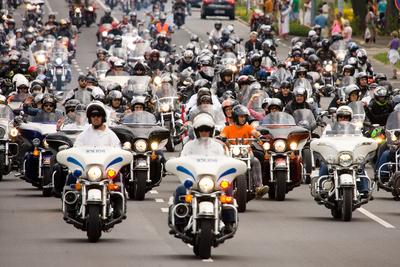 Harley Davidson motoros találkozó-stock-foto