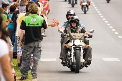 Harley Davidson motoros találkozó-stock-foto