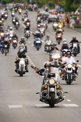 Harley Davidson motoros találkozó-stock-foto