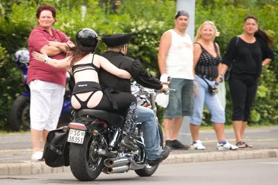 Harley Davidson motoros találkozó-stock-foto