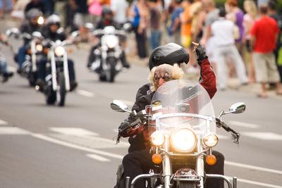 Harley Davidson motoros találkozó-stock-foto