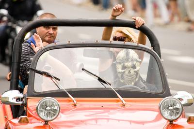 Harley Davidson motoros találkozó-stock-foto