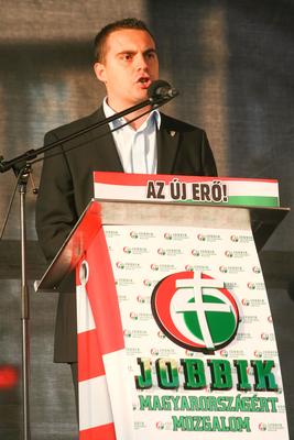 A Jobbik a Deák téren ünnepel-stock-foto