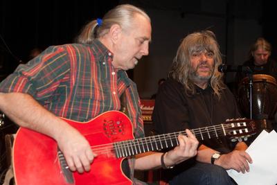 Hobo Blues Band búcsúkoncert - próba Kőbányán-stock-foto