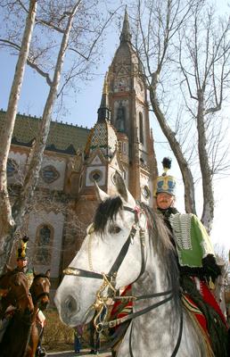 Március 15.-i ünnepségek Kőbányán-stock-foto