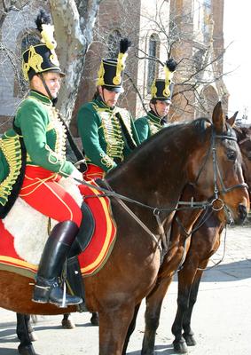 Március 15.-i ünnepségek Kőbányán-stock-foto