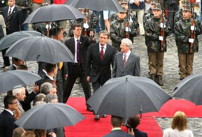Magyar- ukrán államfői találkozó-stock-foto