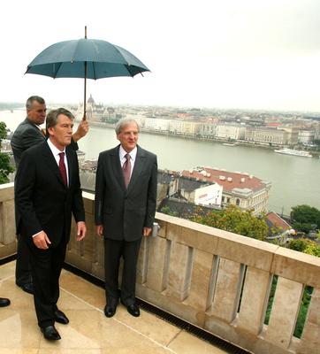 Magyar- ukrán államfői találkozó-stock-foto