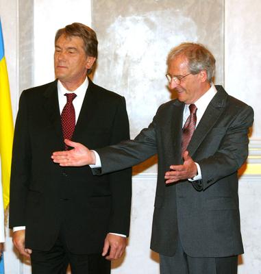 Magyar- ukrán államfői találkozó-stock-foto