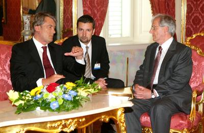 Magyar- ukrán államfői találkozó-stock-foto