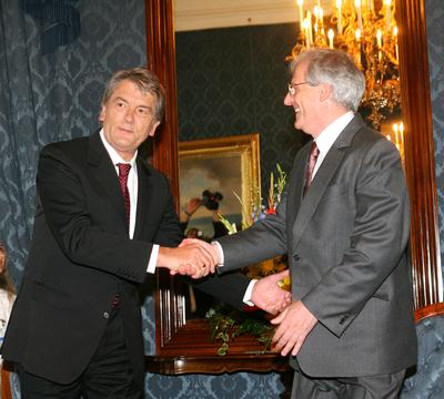 Magyar- ukrán államfői találkozó-stock-foto