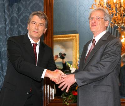 Magyar- ukrán államfői találkozó-stock-foto